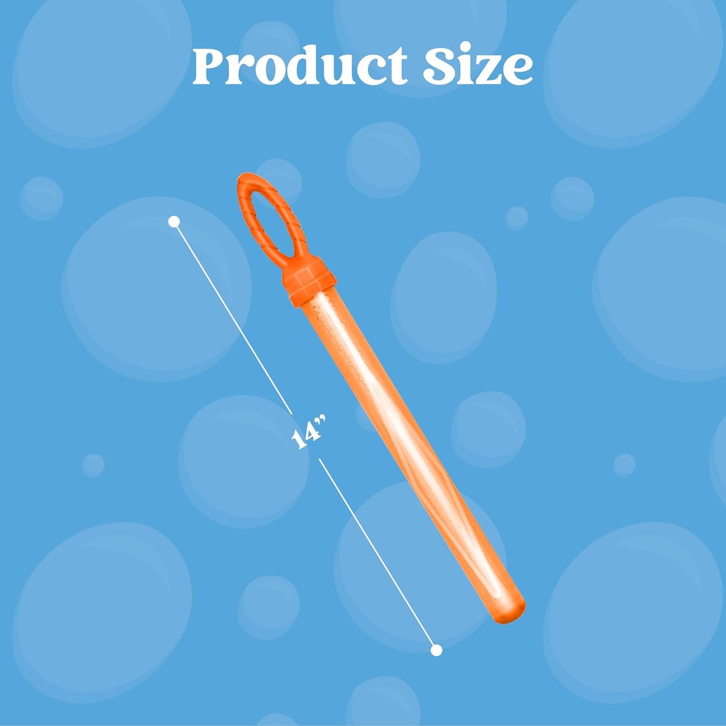JOYIN 24 Pack 14.6’’ Big Bubble Wands Bulk (2 Dozen) for Summer Toy, Outdoor/Indoor Activity Use, Easter, Bubbles Party Favors Supplies for Kids