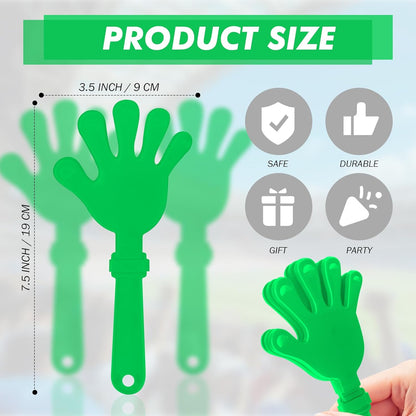 50 Pcs Hand Clappers Noisemakers 7.5 Inch Clappers Noisemakers Plastic Hand Clappers for Birthdays Game Football Sporting Events Cheers Supplies Dance Basketball Football Noisemakers(Black)
