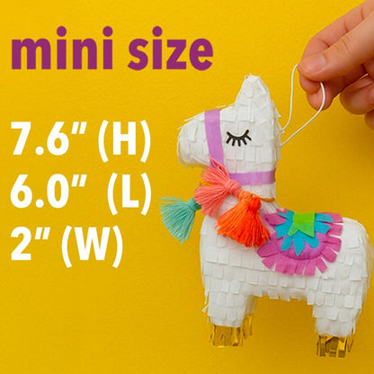 GIFTEXPRESS 6pk 8"x6" Benito the Mini Llama Pinatas – Small Birthday Party Favors, Cinco de Mayo, Fiesta, Gender Reveal, Taco Tuesday, Table Centerpieces, Classroom Decor, Mexican Fiesta Celebration