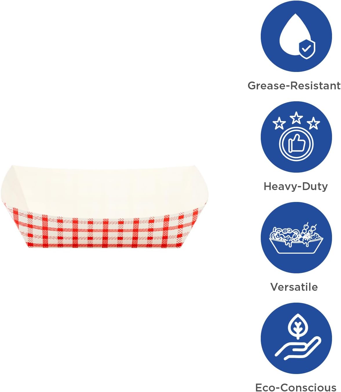 Karat Paper Food Trays Disposable [2 LB - 1,000 ct] Sturdy Food Boats, Leak Resistant | Ideal for Snacks, Nachos and Finger Foods
