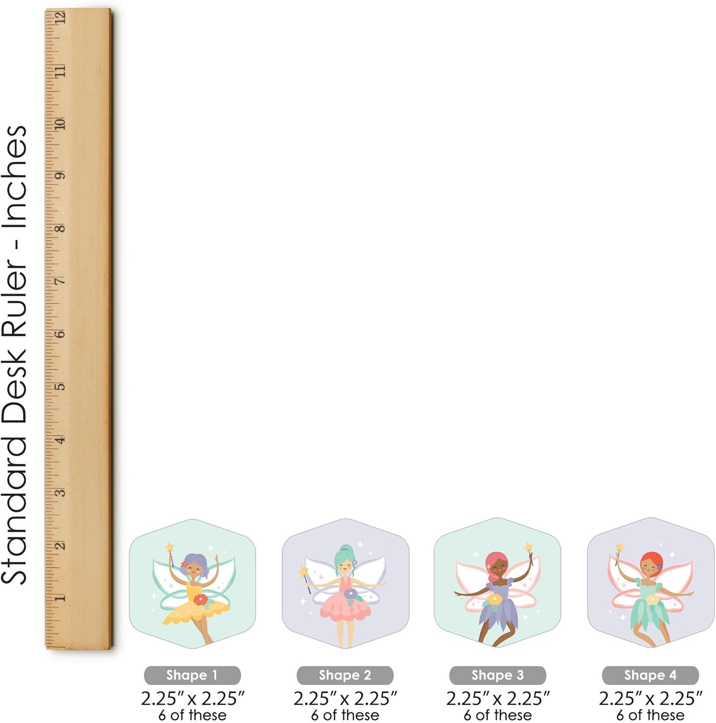 Big Dot of Happiness Let’s Be Fairies - Fairy Garden Birthday Party Scavenger Hunt - 1 Stand and 48 Game Pieces - Hide and Find Game