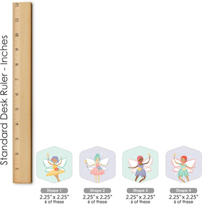Big Dot of Happiness Let’s Be Fairies - Fairy Garden Birthday Party Scavenger Hunt - 1 Stand and 48 Game Pieces - Hide and Find Game