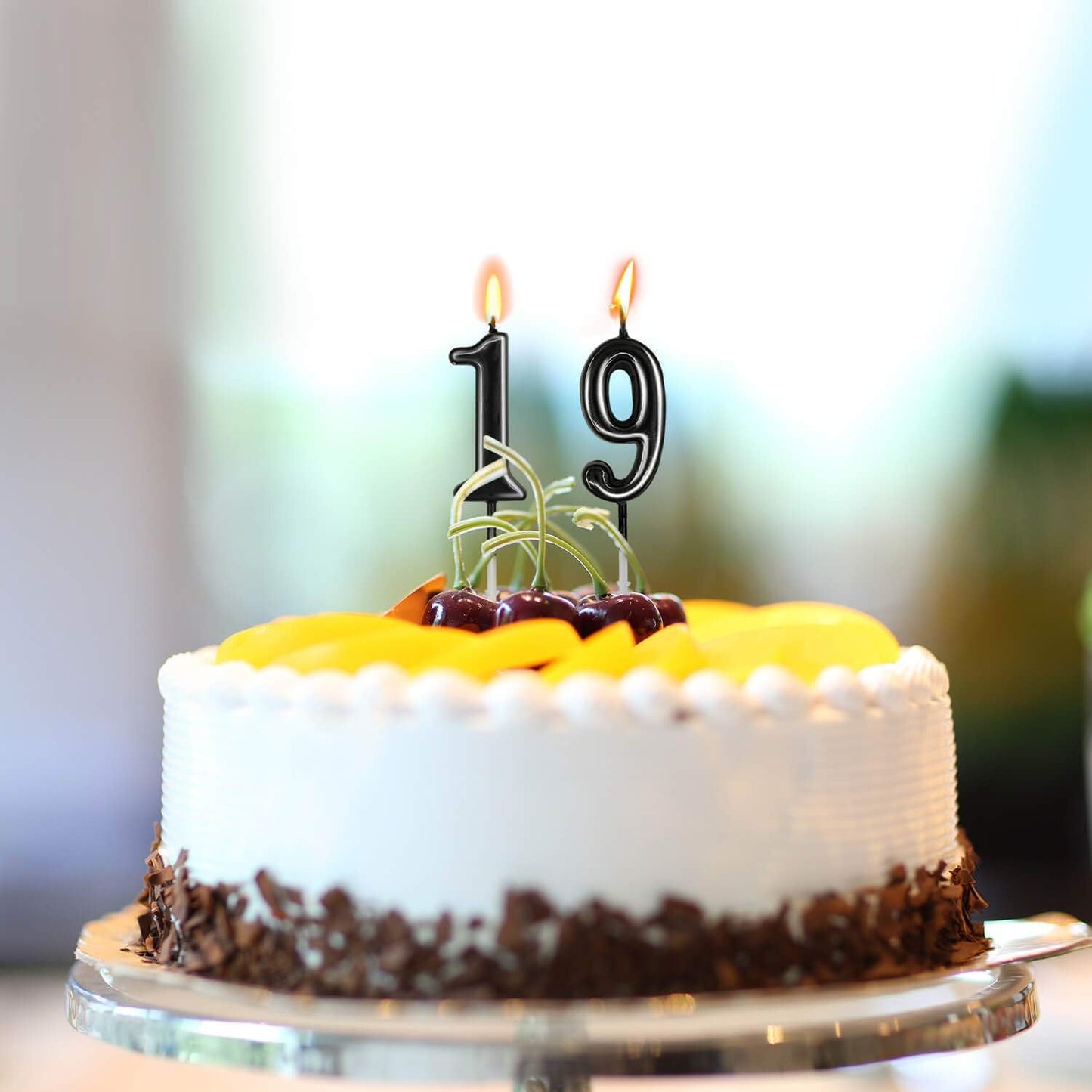 Beanlieve 10-Pieces Numeral Birthday Candles - Cake Numeral Candles Number 0-9 Glitter Cake Topper Decoration for Birthday,Wedding Anniversary,Party Celebration (Colourful)