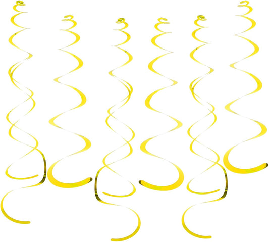 Party Swirl Decorations Iridescent Shinny Foil Hanging Swirl Decorations Plastic Streamer for Ceiling Plastic Streamer for Party Decorations Metallic Hanging Swirl Pack of 30