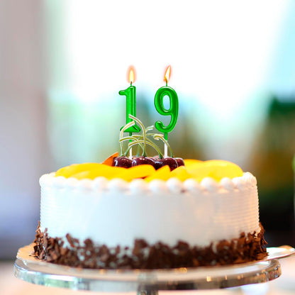 Beanlieve 10-Pieces Numeral Birthday Candles - Cake Numeral Candles Number 0-9 Glitter Cake Topper Decoration for Birthday,Wedding Anniversary,Party Celebration (Colourful)