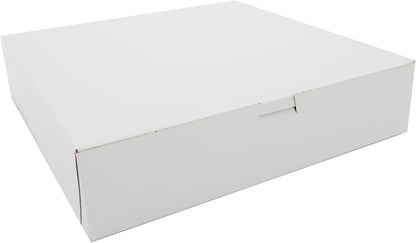 Southern Champion Tray 0989 Premium Clay-Coated Kraft Paperboard White Non-Window Lock Corner Bakery Box, 12" Length x 12" Width x 6" Height, White (Case of 50)