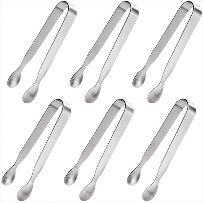 Ice Tongs Sugar Cubes Tongs - 12 Pack Stainless Steel Small Serving Tongs for Appetizers Coffee Tea Party