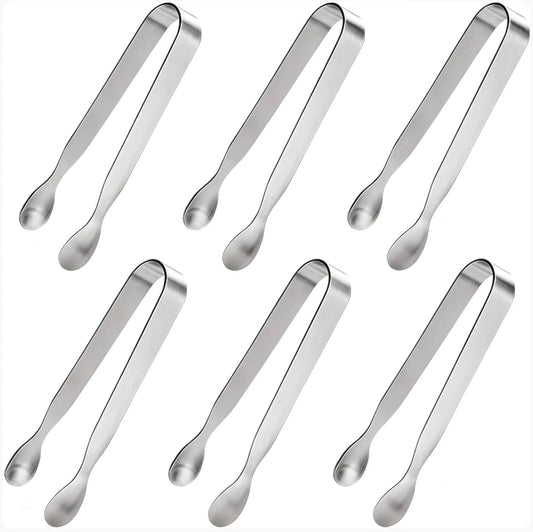 Ice Tongs Sugar Cubes Tongs - 12 Pack Stainless Steel Small Serving Tongs for Appetizers Coffee Tea Party