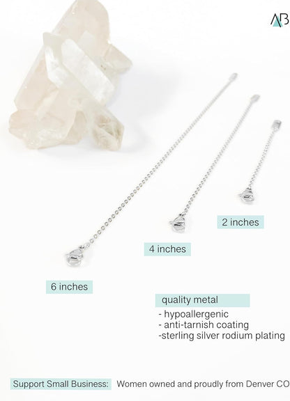 Altitude Boutique 18k Gold Plated Necklace Extenders Delicate Necklace Extender Chain Set for Women 3 Piece Set, Extensions 2", 4", 6" Inches Hypoallergenic in Gold, Rose Gold, or Silver