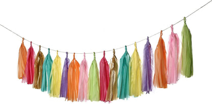 GUZON Tissue Paper Tassel DIY Party Garland Decor for All Events & Occasions ，40 Tassels Per Package