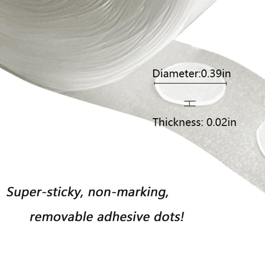 LMJIA 100PC White Balloon Adhesive Dots - Two-Sided, Removable, Non-Marking - Adhesive for Crafts, Balloons, Holiday, Party Decorations