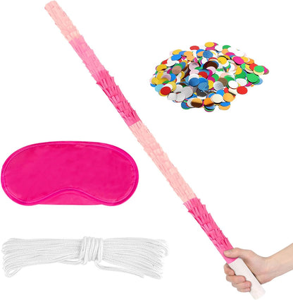 Dinosaur Pinata - Dinosaur Decorations with a Blindfold and Bat for Boys Girls Animal Themed Birthday Party Kids Classroom Game Decorations Supplies (15.7 x 11.4 x 3.1 Inches)