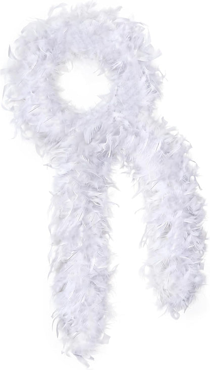 SOGUGOM Red 35g Feather Boas - 2 Yards Boa Feathers for Party, Wedding, Centerpieces, Concert, Costume and Christmas Tree(Red)