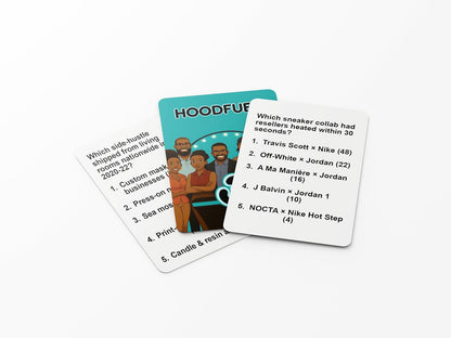 HoodFued : The Ultimate Family Trivia Card Game - A Culture-Centric Game That Brings Friends and Family Together for Fun and Knowledge and More Fun Than The Hood Charades Game for Family or Tabu