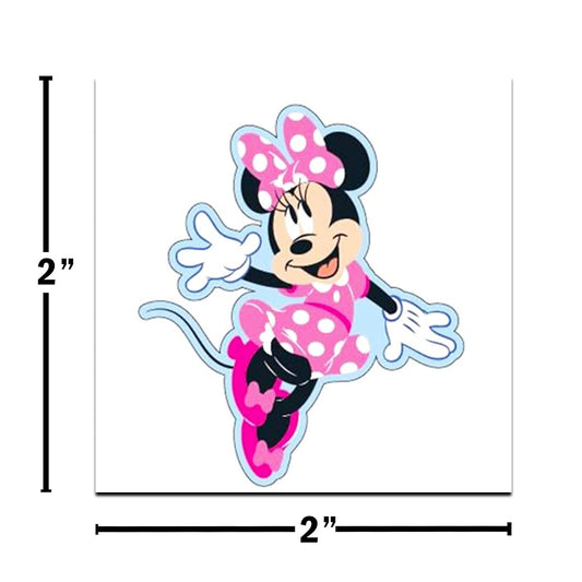Disney Minnie Mouse Tattoos Party Favors Bundle ~ 72 Perforated Individual 2" x 2" Minnie Mouse Temporary Tattoos for Kids Boys Girls (Minnie Mouse Party Supplies)