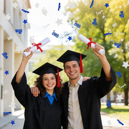 Black Gold Graduation Confetti Class of 2026 Black Graduation Cap, 200Pcs Glitter Stars Confetti Sprinkles, Table Congrats Grad Confetti for Graduation Party Table Decorations