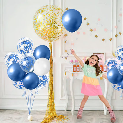 Gold Confetti Balloons, 50 Pcs 12 Inch, Glitter Gold Confetti Party Balloons, Party Decorations, Birthday Wedding Baby Shower Party Balloons Decorations