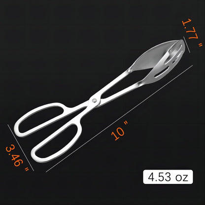 REDANT 2-Pack Metal Serving Tongs for Cooking - Scissor Handle Kitchen Tongs for Salad, Cake, Bread, Toaster & Steak - Buffet & Party Serving Utensils for Catering, Baking & Cooking (10 Inch)