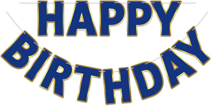 Happy Birthday Banner - 9ft Pre-Strung Happy Birthday Sign for Women, Men, Girls, Boys - No DIY Birthday Decorations & Party Supplies(Macaron)