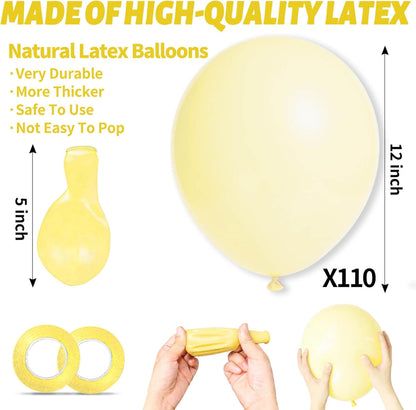110pcs Black Balloon 12 inch, Black Latex Balloons for Birthday Party Baby Shower Wedding(with 2 Ribbons). - Colors A