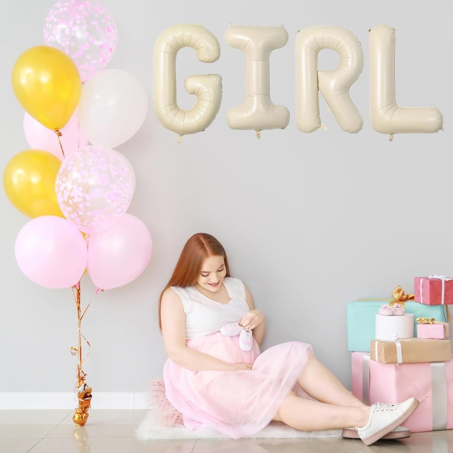 Cream Letter A Balloons,40 Inch Balloons Letter A Mylar Helium Large A Balloon for Birthday Party Anniversary Decorations