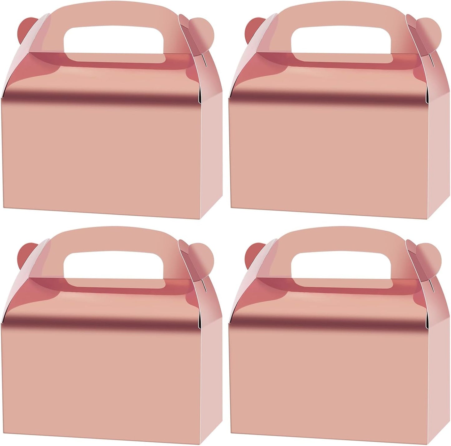 30-Pack Yellow Party Favor Treat Boxes, Goodie Candy Box, Gable Paper Gift Boxes with Handles Perfect for Construction and Chic Yellow Submarine Party Decoration Supplies