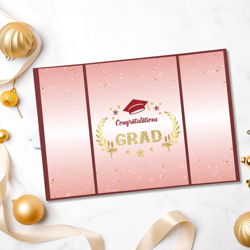 Graduation Guest Book Party Decorations-Blue Gold Graduation Guest Book Alternative Graduation Signature Congrats for 2026 College High School Graduation Party Decorations Unique Graduation Gifts