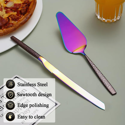 Evanda Wedding Cake Knife and Server Set, Cake Cutte Pie Server for Everyday, Wedding and Birthdays, Dishwasher Safe
