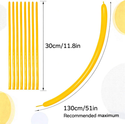 260 Clear Long Balloons for Animals, Thickening Skinny Latex Twisting for Arch Modeling Magic Clown Birthday Wedding Party Decorations 100pcs