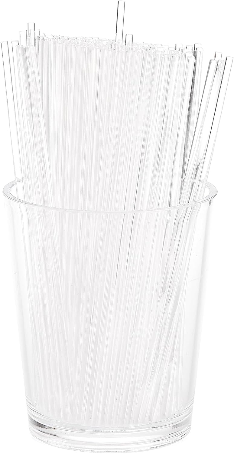 Frcctre 500 Pack Acrylic Lollipop Sticks, 6 Inch Clear Cake Pops Sticks Reusable Candy Sticks Treat Sticks for Cake Pops Cupcake Toppers Candy Dessert Chocolate Cookies