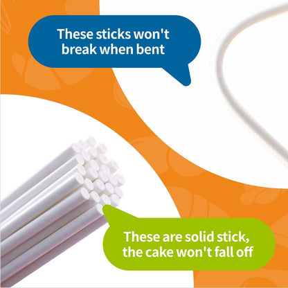 300Pcs 6 Inch(4MM DIA) Cake Pops Sticks,Lollipop Sticks, Cake pop Bags and Wrappers Chocolates and Cookies Set Including 100 Parcel Bags, 100 Papery Treat Stick, 100 Colorful Metallic Twist Ties