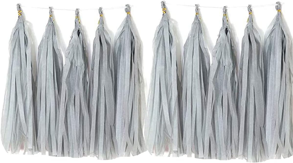 Tissue Paper Tassels Paper Tassel Garland Banner Table Decor Party Tassels Banner Wedding Birthday Baby Shower Nursey Party Decorations Supplies (20, Rose Gold+Pink+Rose Red+Lt-Pink)