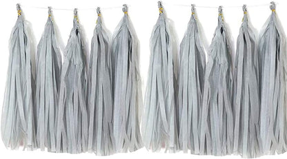 Tissue Paper Tassels Paper Tassel Garland Banner Table Decor Party Tassels Banner Wedding Birthday Baby Shower Nursey Party Decorations Supplies (20, Rose Gold+Pink+Rose Red+Lt-Pink)