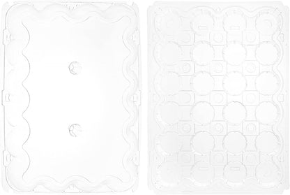 Hedume 7 Pack Cupcake Containers, 24 Counts Stackable Plastic Cupcake Boxes with Detachable Lid Perfect for Cupcakes, Muffin, BPA-free