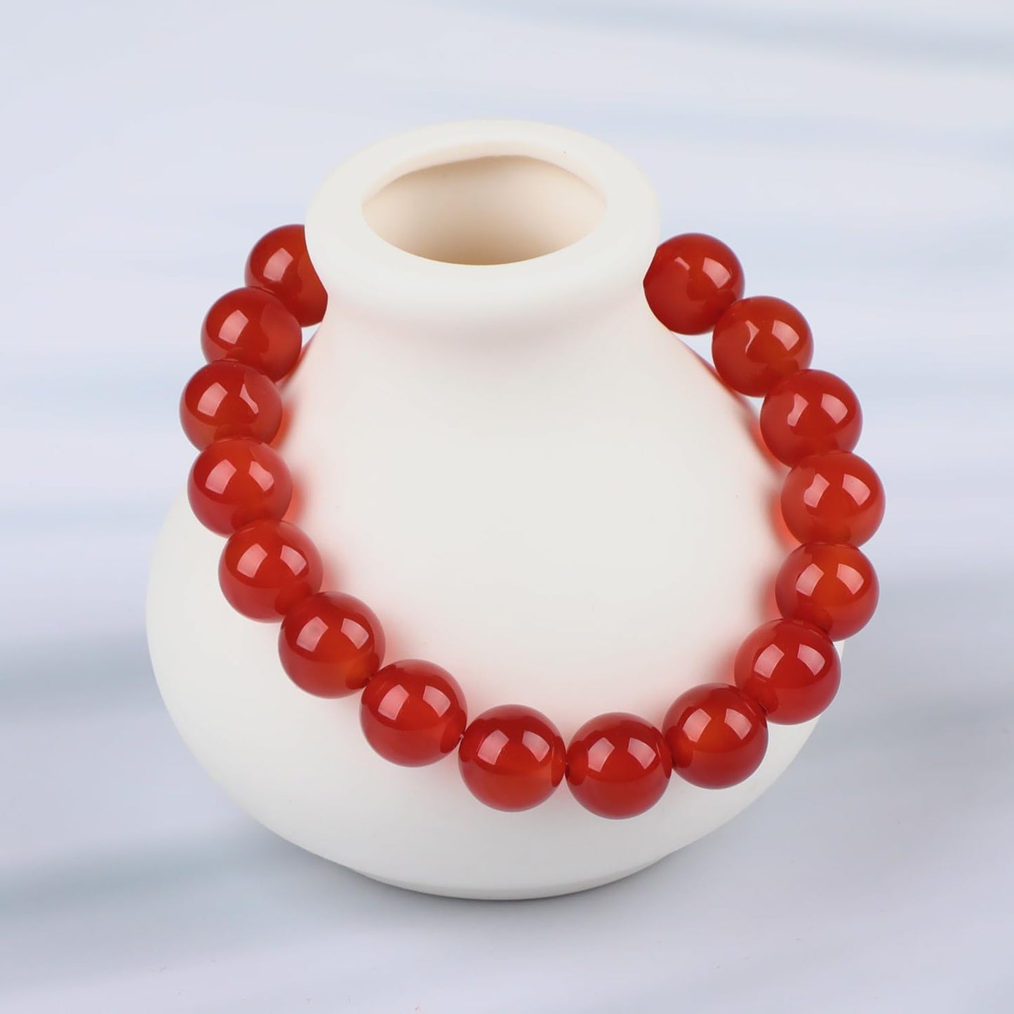 LPBeads Handmade Natural Gemstone Stretch Elastic Bracelet Healing Crystal Round Stone Beads Jewelry Gifts for Women Men