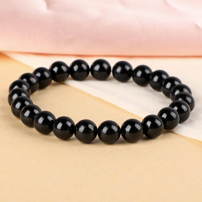 LPBeads Handmade Natural Gemstone Stretch Elastic Bracelet Healing Crystal Round Stone Beads Jewelry Gifts for Women Men
