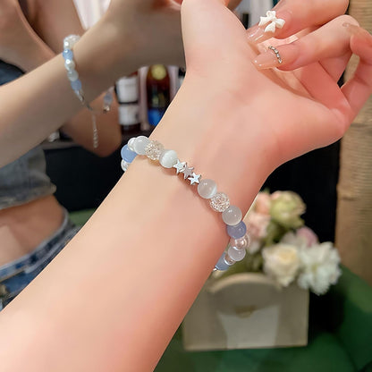 Long tiantian Moonstone Bracelet Glow in the Dark Bracelets Moonstone Jewelry for Women Crystal Bracelet Glow in the Dark Jewelry for Women Trendy Gifts for Christmas