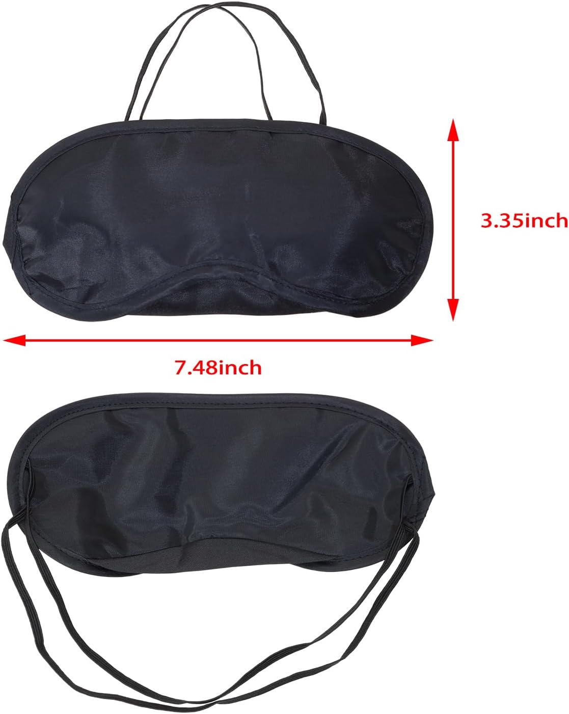 Tupalizy Black Sleep Mask Blindfolds Eye Cover with Nose Pad and Adjustable Strap for Halloween Christmas Birthday Party Game Women Men Travel Gift DIY Craft Decorate (4)