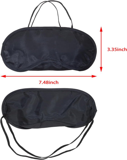 Tupalizy Black Sleep Mask Blindfolds Eye Cover with Nose Pad and Adjustable Strap for Halloween Christmas Birthday Party Game Women Men Travel Gift DIY Craft Decorate (4)