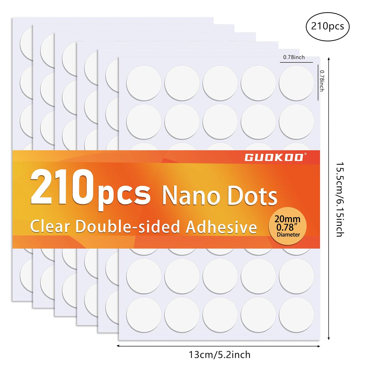 500 Pcs Double Sided Sticky Dots Clear Removable Adhesive Putty - Poster Putty, Sticky Tack, Sticky Dots for Wall Hanging, Balloons, Crafts, Festival Party Decorations (0.31" X 0.51")