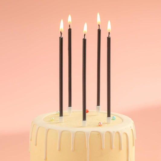 36-Count Champagne Long Thin Metallic Birthday Candles, Cake Candles, Birthday Parties, Wedding Decorations, Party Candles, Cake Decorations