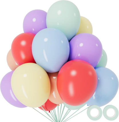 110pcs Black Balloon 12 inch, Black Latex Balloons for Birthday Party Baby Shower Wedding(with 2 Ribbons). - Colors B