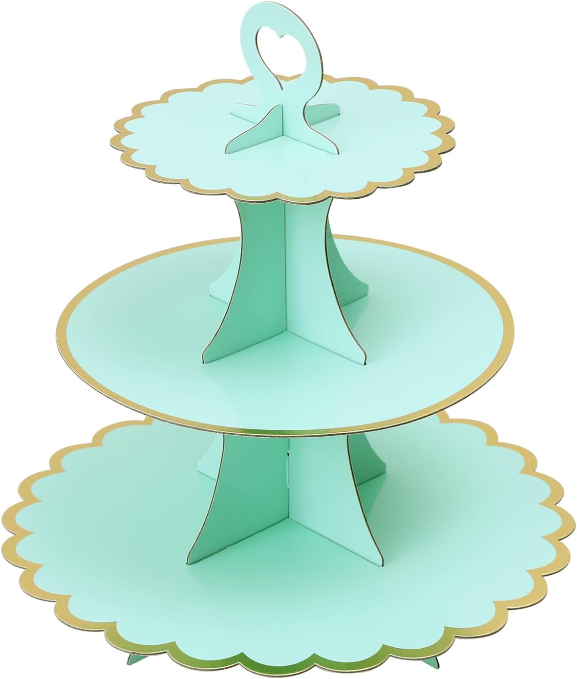 Soleebee 3-Tier Cupcake Stand, Cardboard Cupcake Tower, Cup Cake Stand Tower for Birthday Wedding Party Decoration, Cupcake Tier Stand Desserts Display 1 Set (Purple Gold)