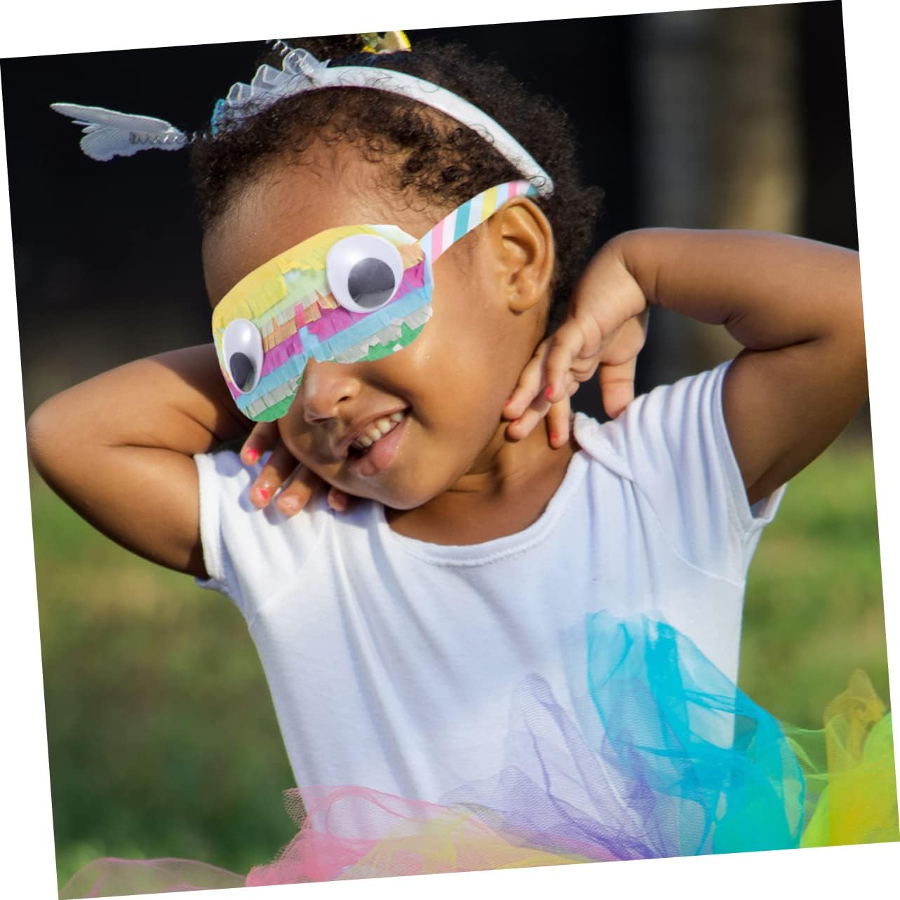 Totority 2pcs Pinata Eye Masks for Boys and Girls Birthday Party Fun Decorative Cosplay Masks Party Props for Celebrations and Gatherings
