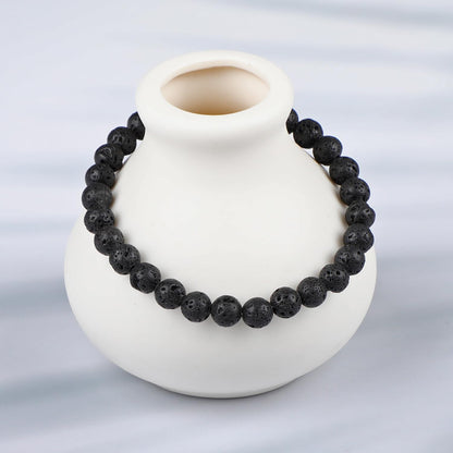 LPBeads Handmade Natural Gemstone Stretch Elastic Bracelet Healing Crystal Round Stone Beads Jewelry Gifts for Women Men