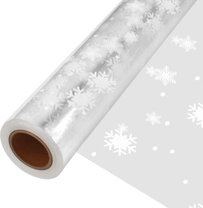 JOYIT 100 ft Clear Cellophane Wrap Roll (31.5 in x 100 ft) - 3 Mil Thicken Cellophane Roll,Cellophane Bags Large,Wrapping Paper for Flower Gift Baskets Wrap (31.5" fold into 16")