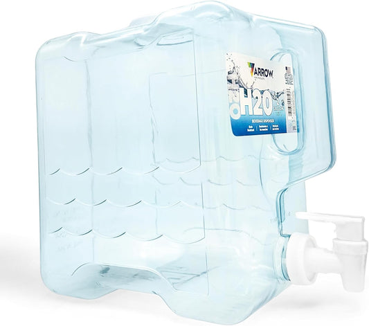 Arrow Home Products 2 Gallon Drink Dispenser for Fridge - Plastic Beverage Dispenser with Spigot for Easy Dispensing - BPA Free Plastic - Convenient Handle, Easy-Pour Spout