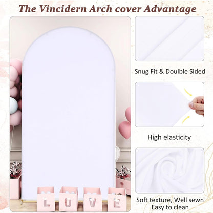 Vincidern 6.6 FT Wedding Arch Backdrop Stand for Parties, Balloon Arch Stand, Wedding Arches for Ceremony, Metal Arch Backdrop Stand for Bridal Baby Showers, Birthday Party Decoration Door Frame Gold