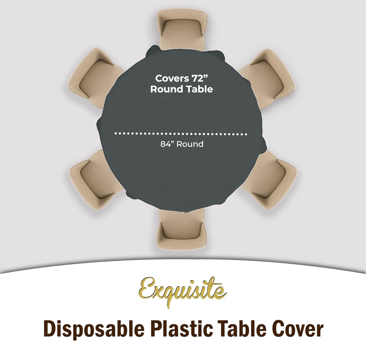 12-Pack Premium Plastic Tablecloth 54in. x 108in. Rectangle Table Cover - Dark Blue - Colors A