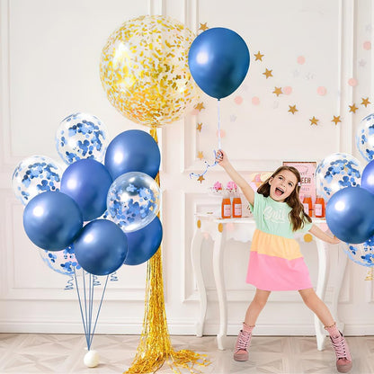 Gold Confetti Balloons, 50 Pcs 12 Inch, Glitter Gold Confetti Party Balloons, Party Decorations, Birthday Wedding Baby Shower Party Balloons Decorations